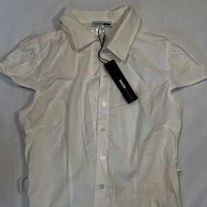 Soft Girl Season Poplin Top - Cream